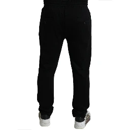 Black DG Logo Skinny Jogger Sweatpants Pants