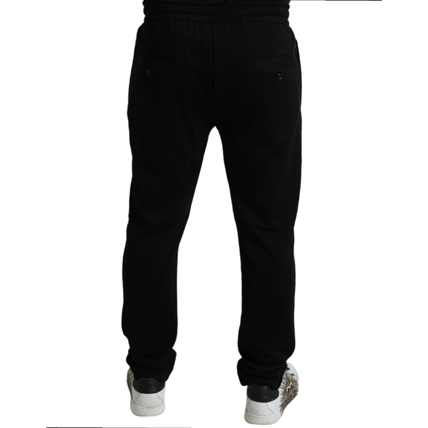 Black DG Logo Skinny Jogger Sweatpants Pants