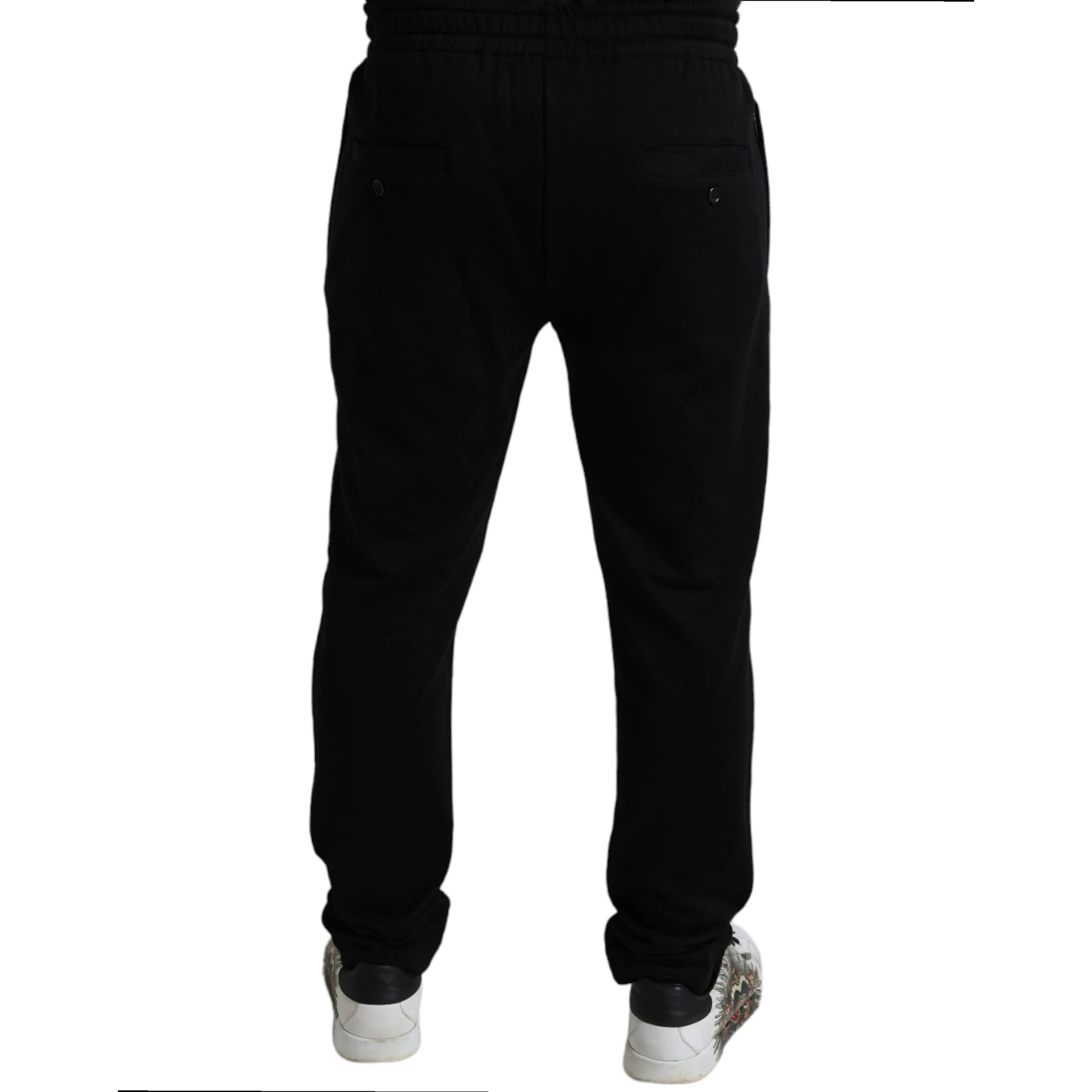Black DG Logo Skinny Jogger Sweatpants Pants