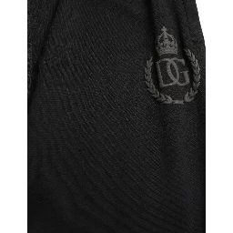 Black DG Logo Skinny Jogger Sweatpants Pants