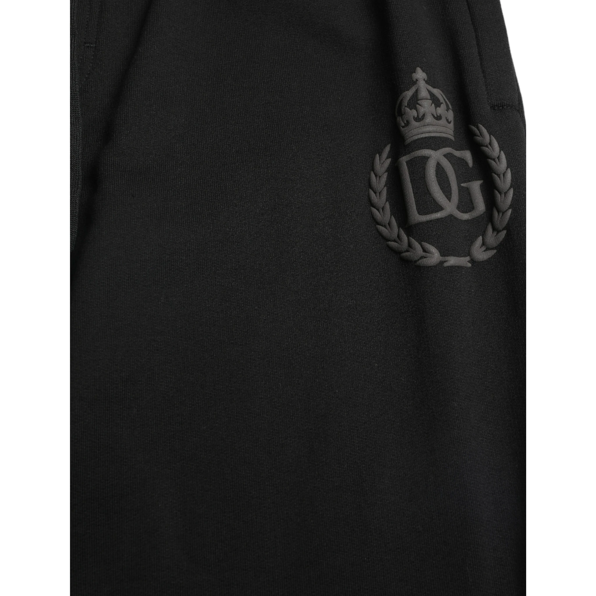 Black DG Logo Skinny Jogger Sweatpants Pants