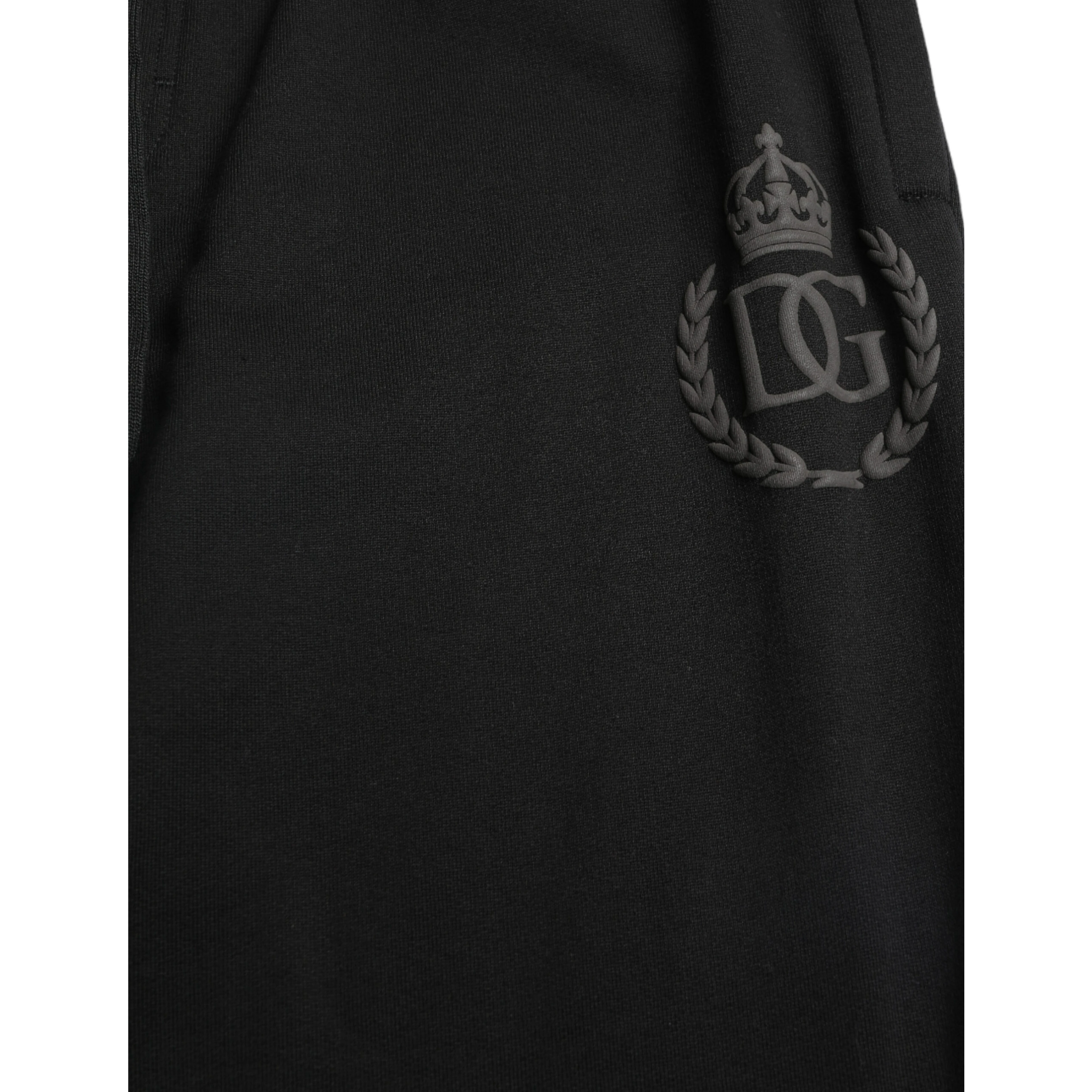 Black DG Logo Skinny Jogger Sweatpants Pants