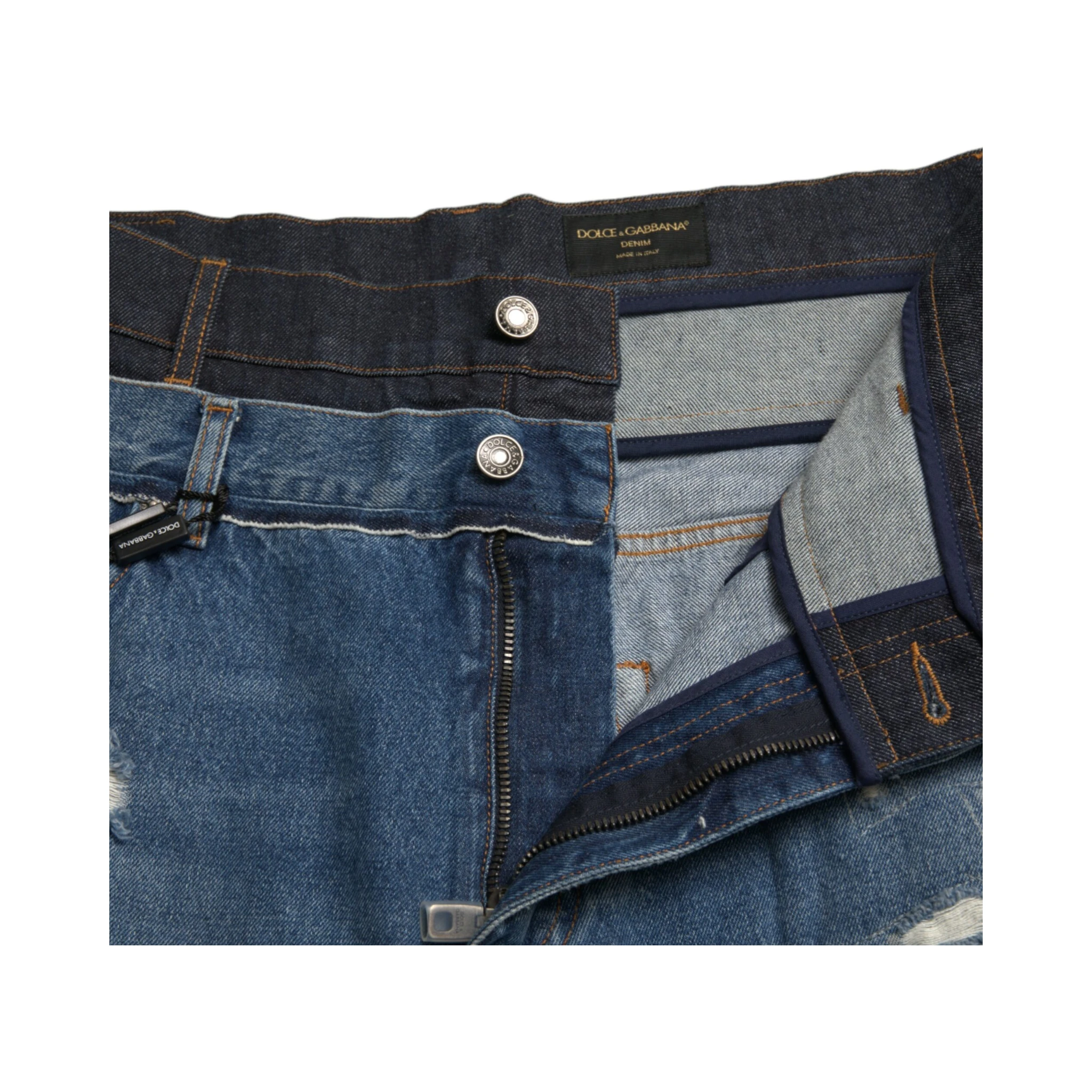 Blue Tattered Cotton Men Denim Jeans