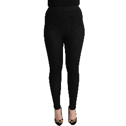 Black Cashmere Stretch Waist Tights Pants