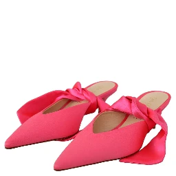 Pink Leather Lace Up Kitten Heels Pumps Shoes