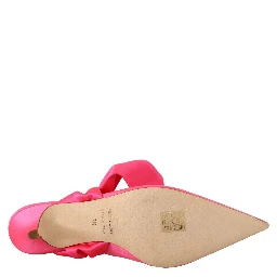 Pink Leather Lace Up Kitten Heels Pumps Shoes