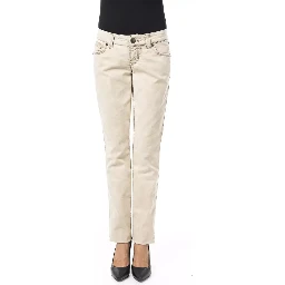 Beige Cotton Jeans Denim