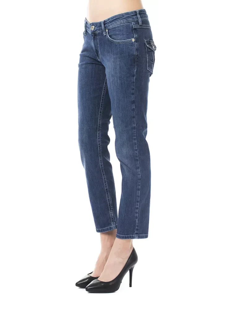 Light Blue Cotton Jeans Denim alternative
