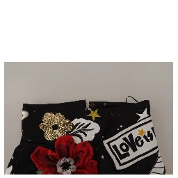 Black Love Clock Sequined Piano Skirt