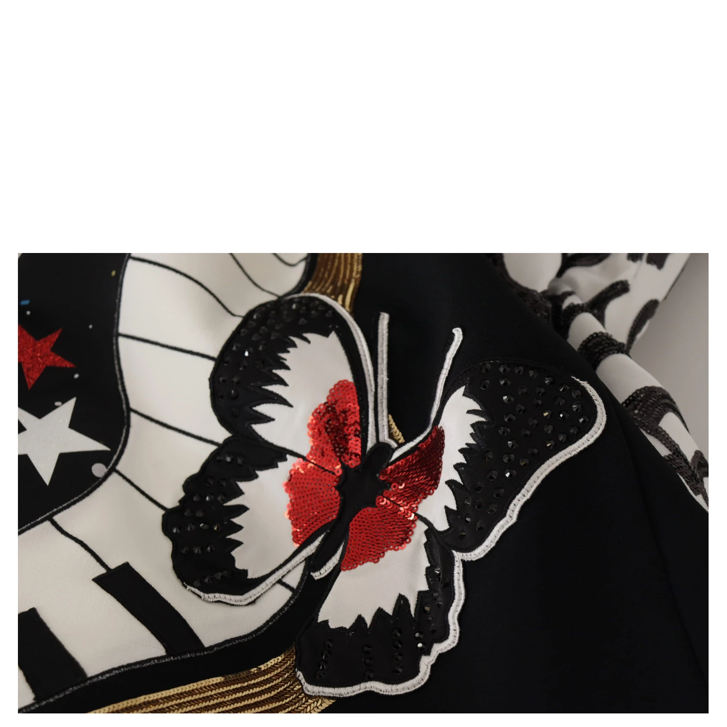 Black Love Clock Sequined Piano Skirt