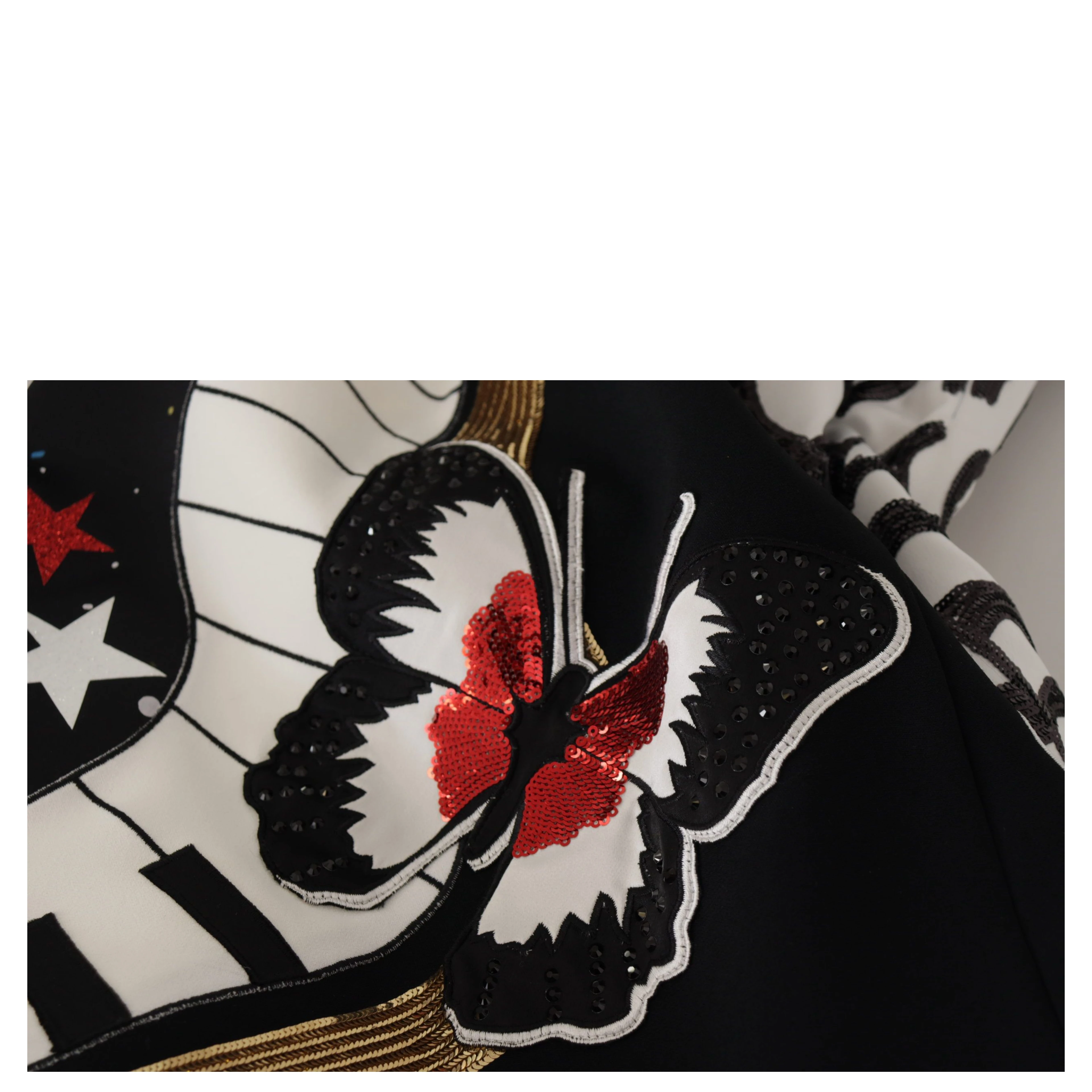 Black Love Clock Sequined Piano Skirt