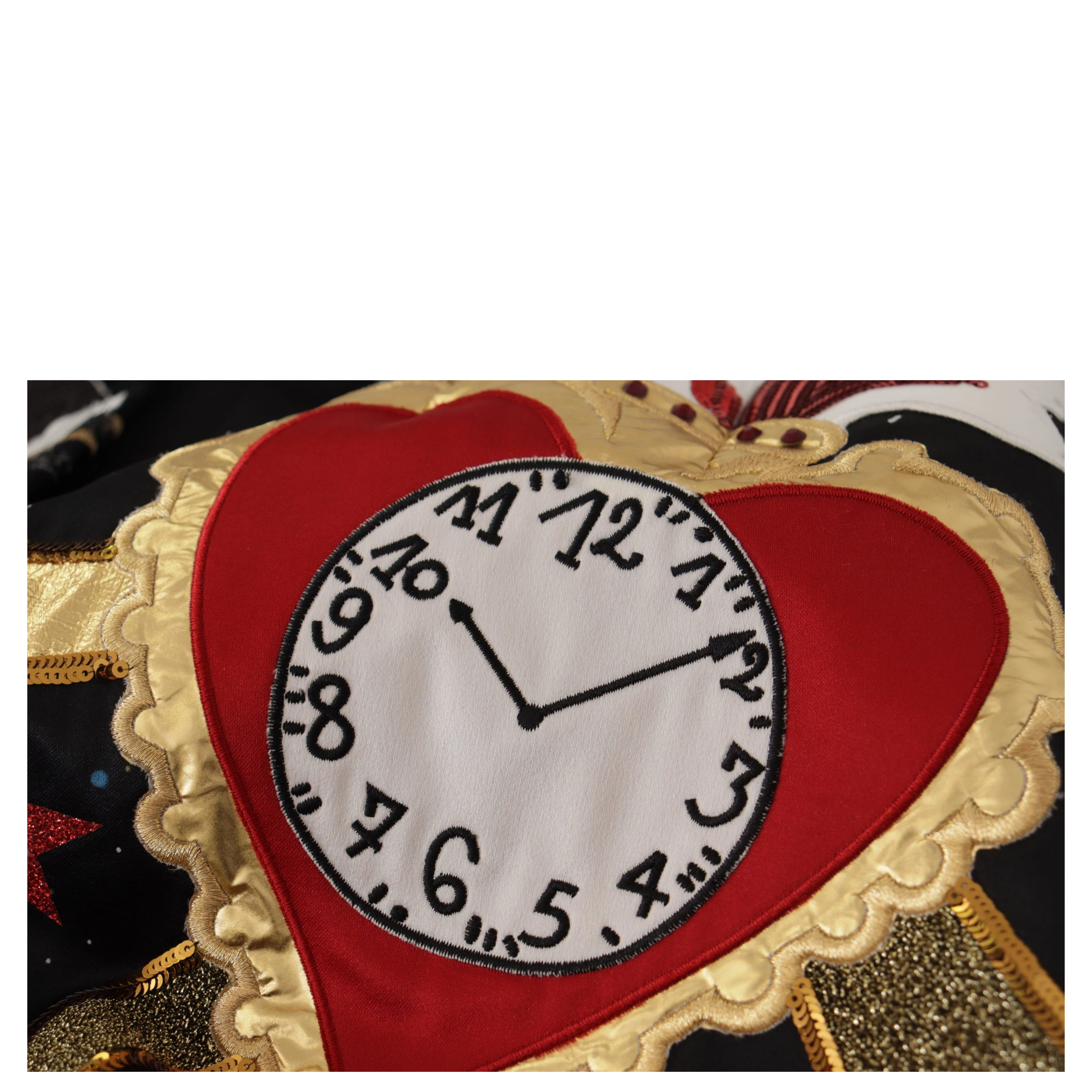 Black Love Clock Sequined Piano Skirt