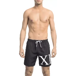 Black Polyester Swimwear