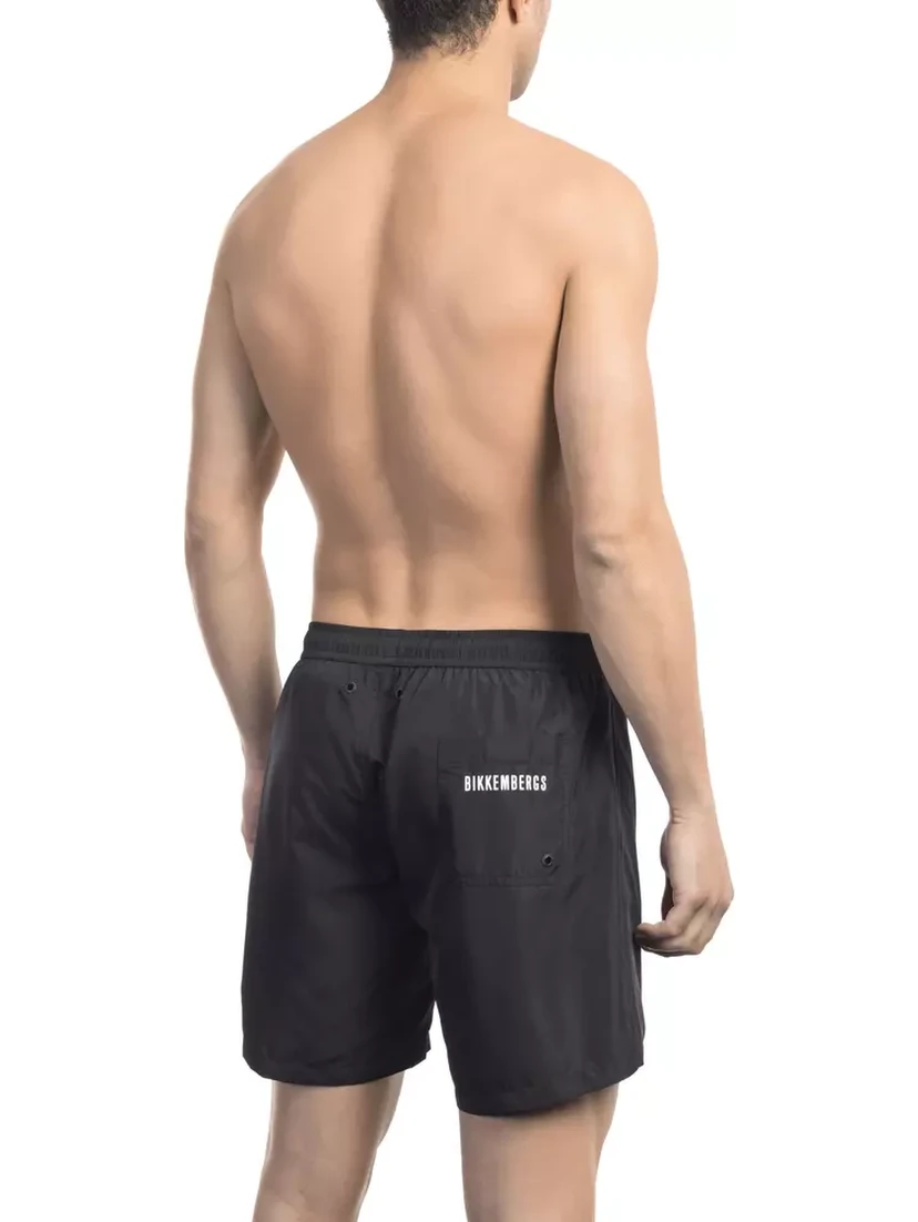 Black Polyester Swimwear