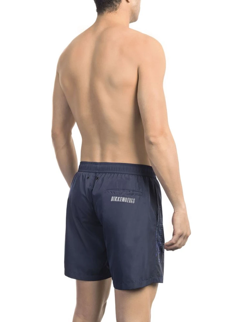 Blue Polyester Swimwear