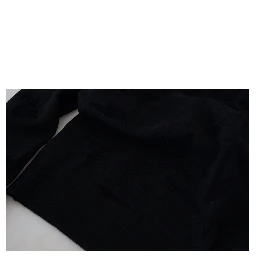 Black Wool Logo Pattern Crewneck Pullover Sweater