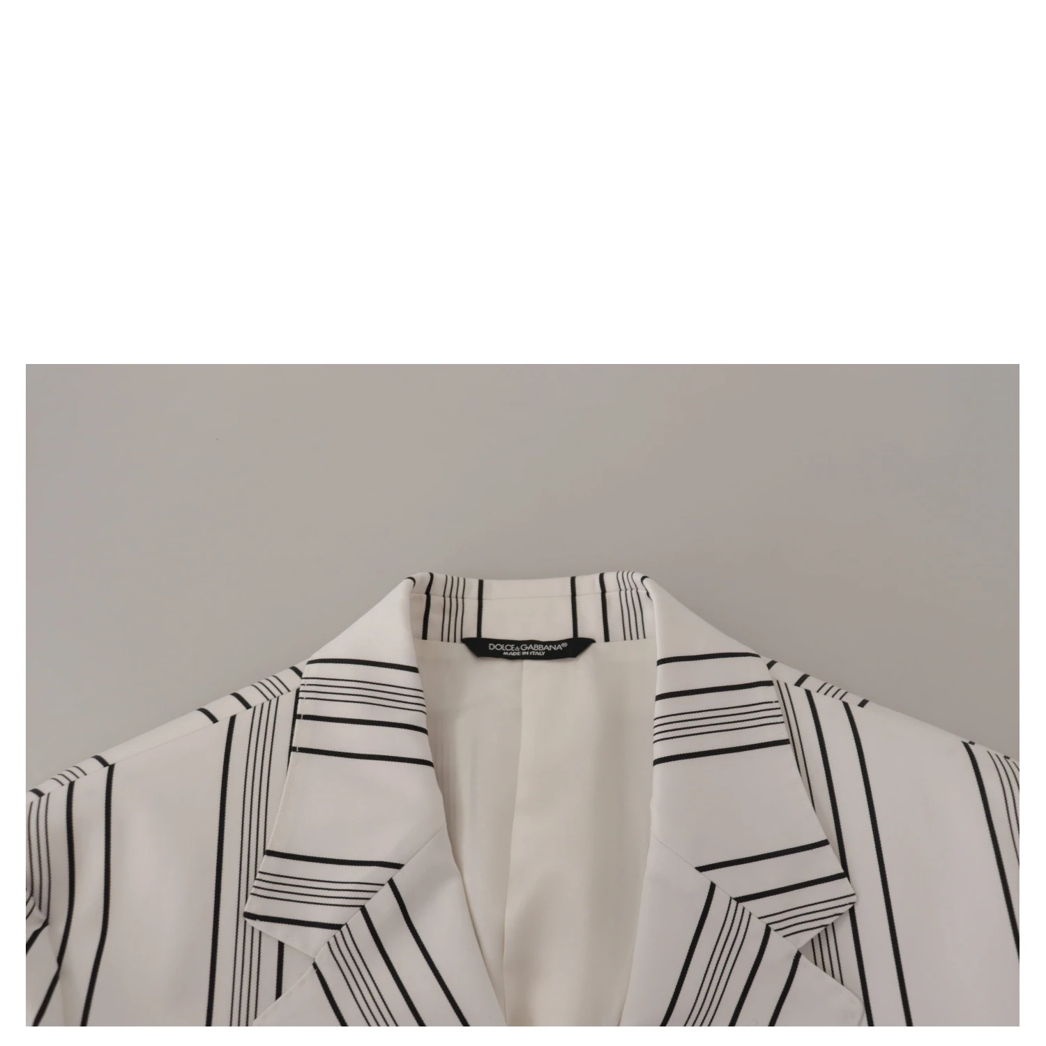 White Stripes Cotton Single Breasted Blazer