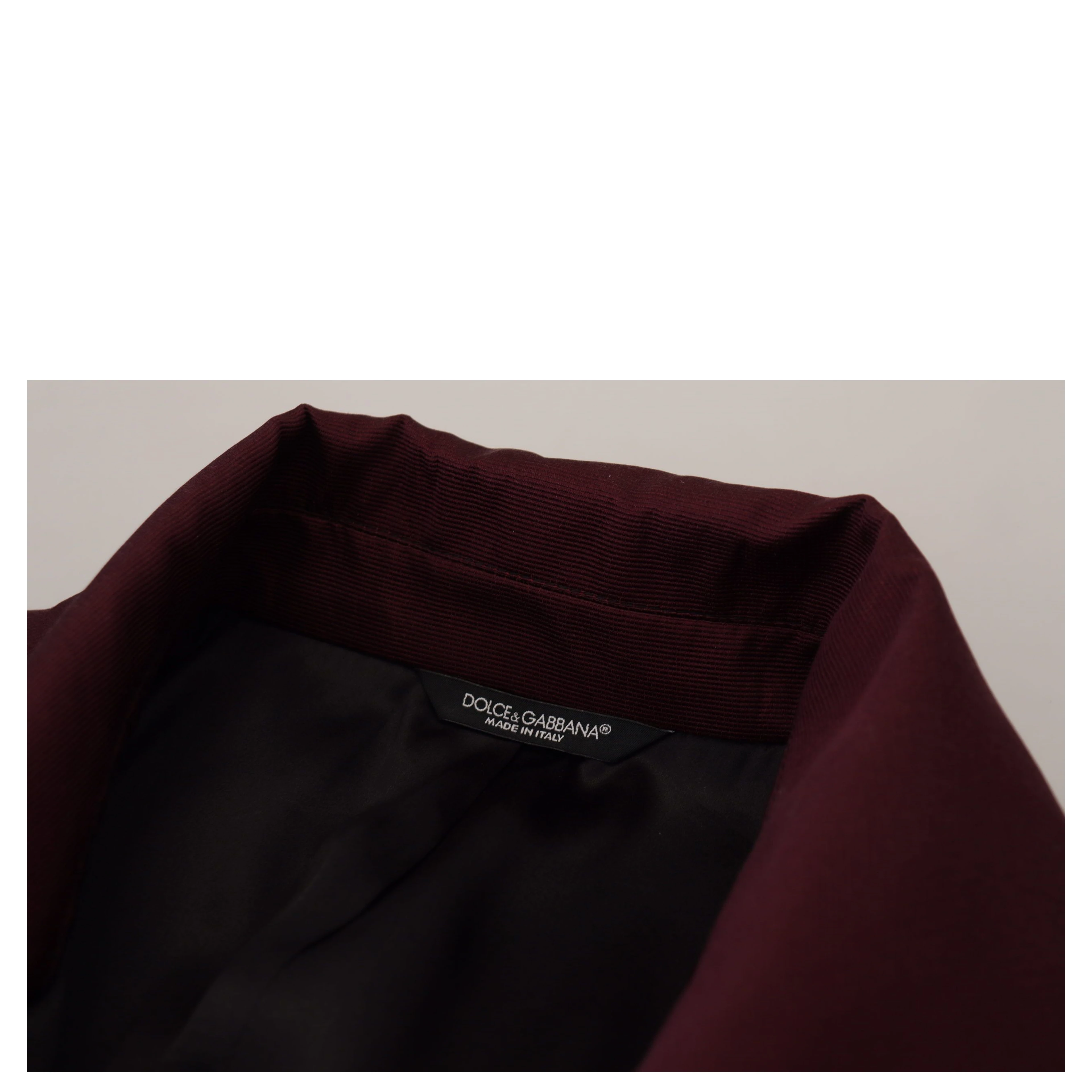 Bordeaux Polyester Double Breasted Jacket