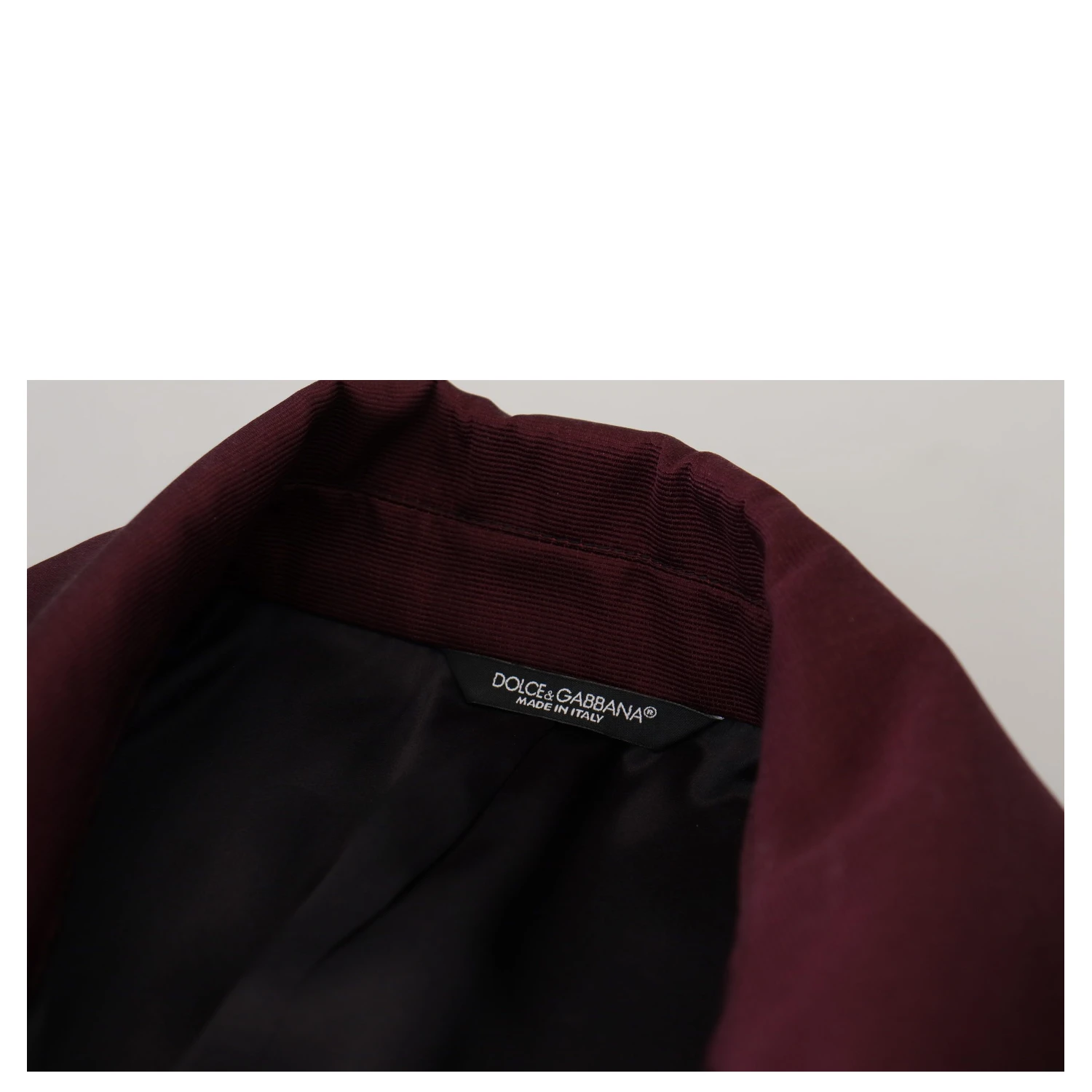 Bordeaux Polyester Double Breasted Jacket
