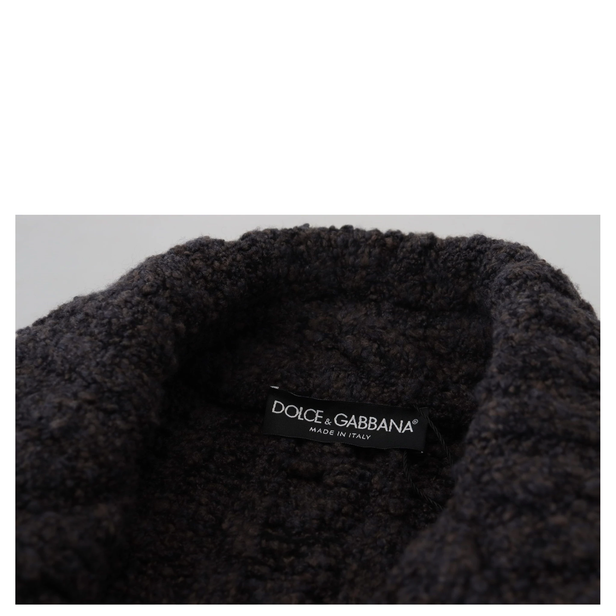 Black Wool Knit Double Breasted Coat Jacket