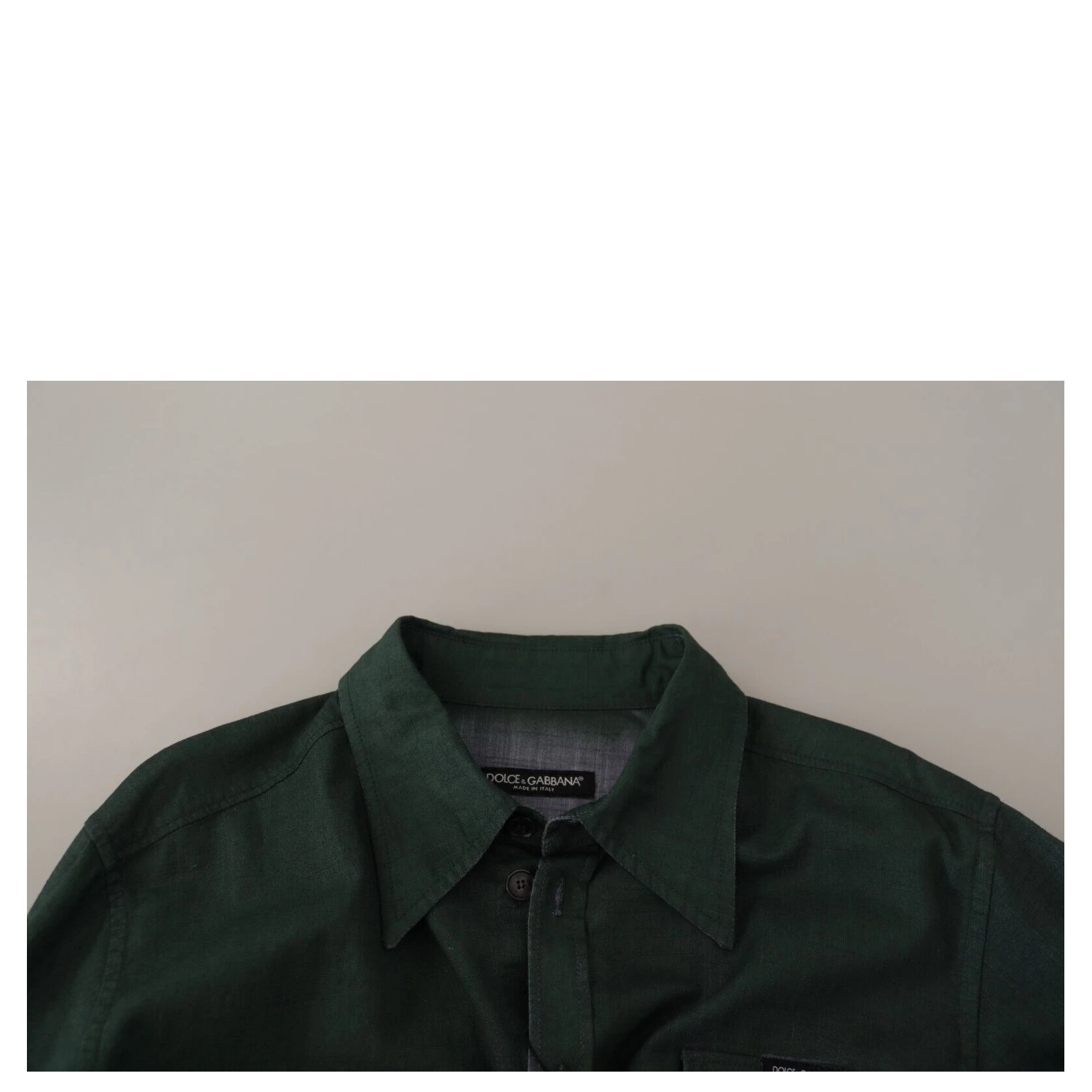 Dark Green Button Down Long Sleeves Shirt