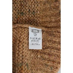 Brown Wool Blend Knitted Oversize Sweater