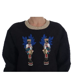 Black Fairy Tale Brocade Zipper Sweater