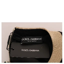 Black Fairy Tale Brocade Zipper Sweater