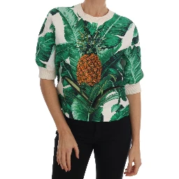 Pineapple Banana Sequins Crewneck Sweater