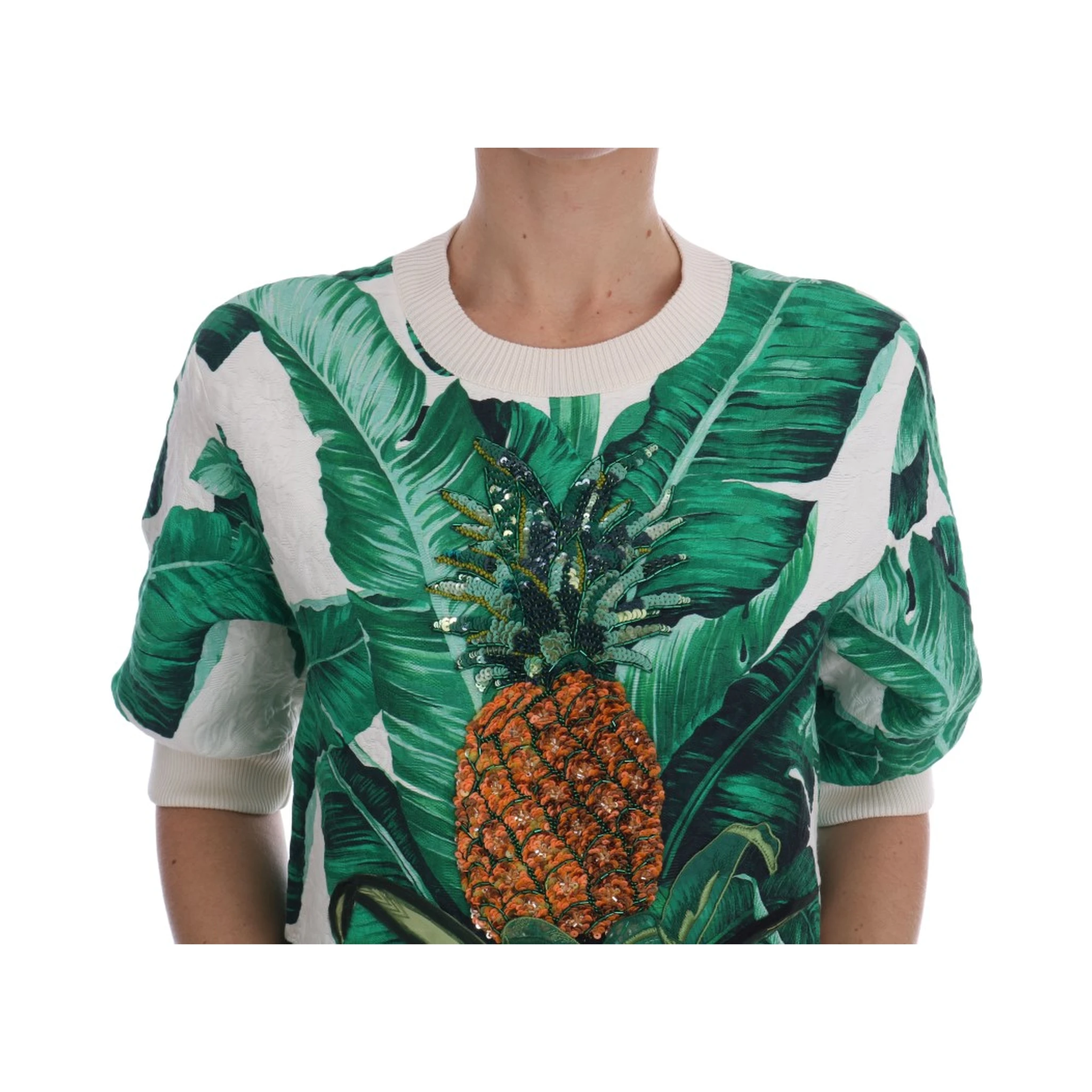 Pineapple Banana Sequins Crewneck Sweater