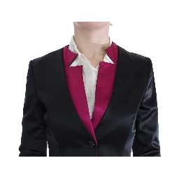 Black Pink Two Piece Suit Skirt & Blazer