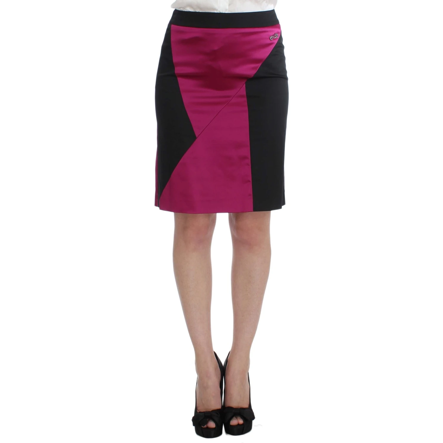 Black Pink Two Piece Suit Skirt & Blazer