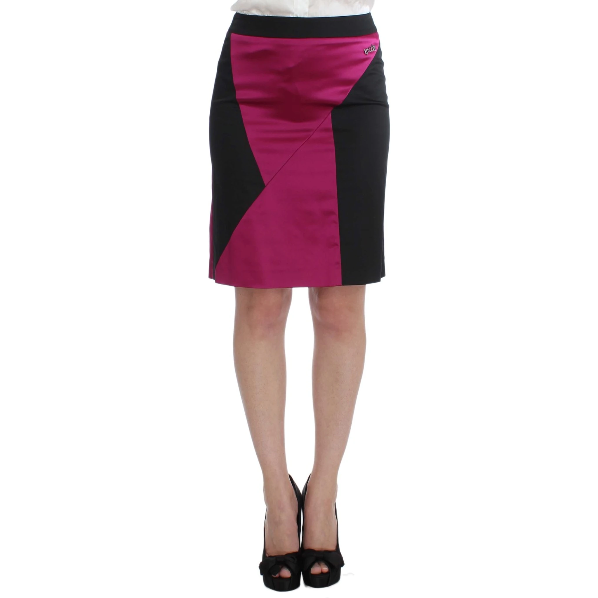 Black Pink Two Piece Suit Skirt & Blazer