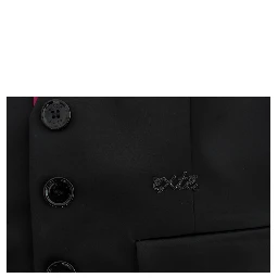 Black Pink Two Piece Suit Skirt & Blazer