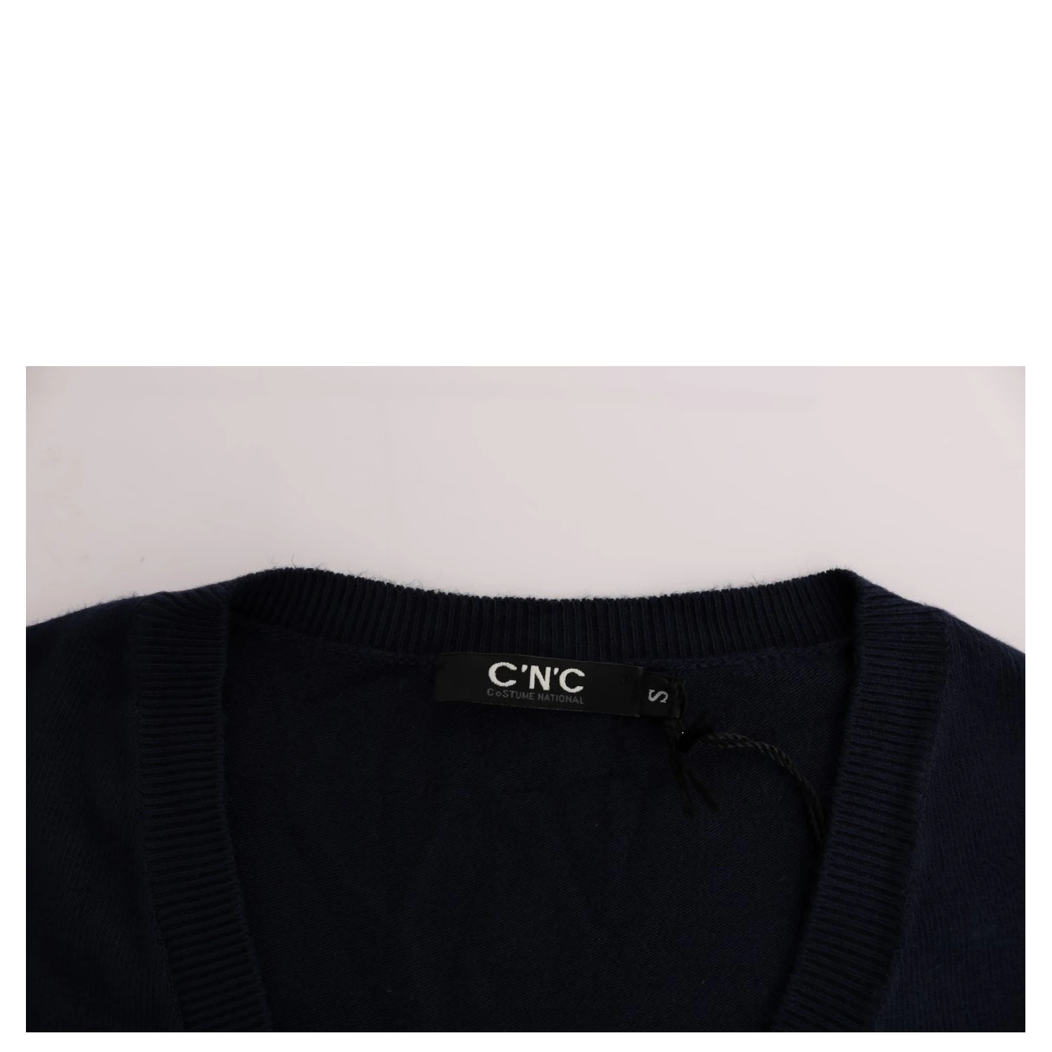 Blue V-neck Viscose Sweater