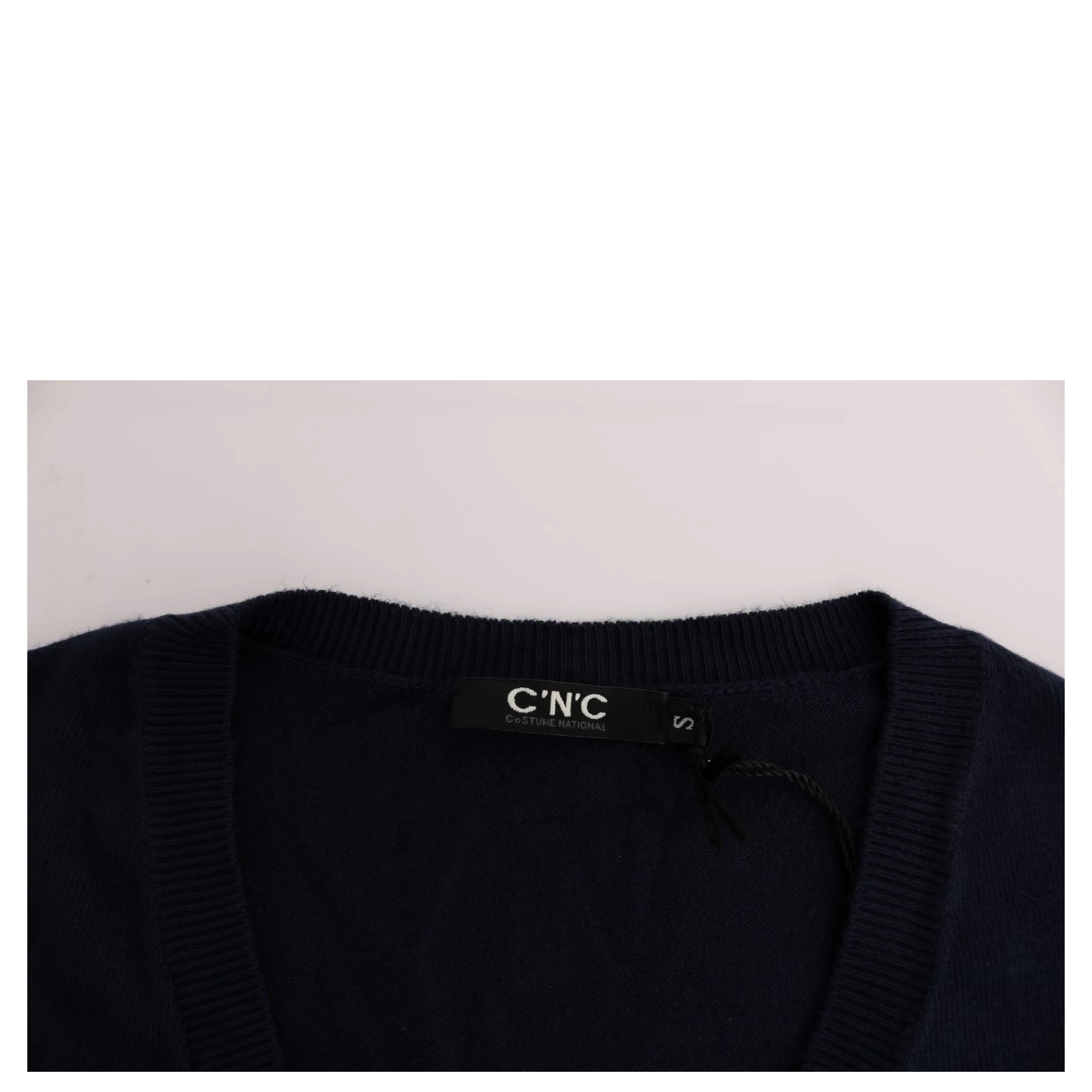 Blue V-neck Viscose Sweater