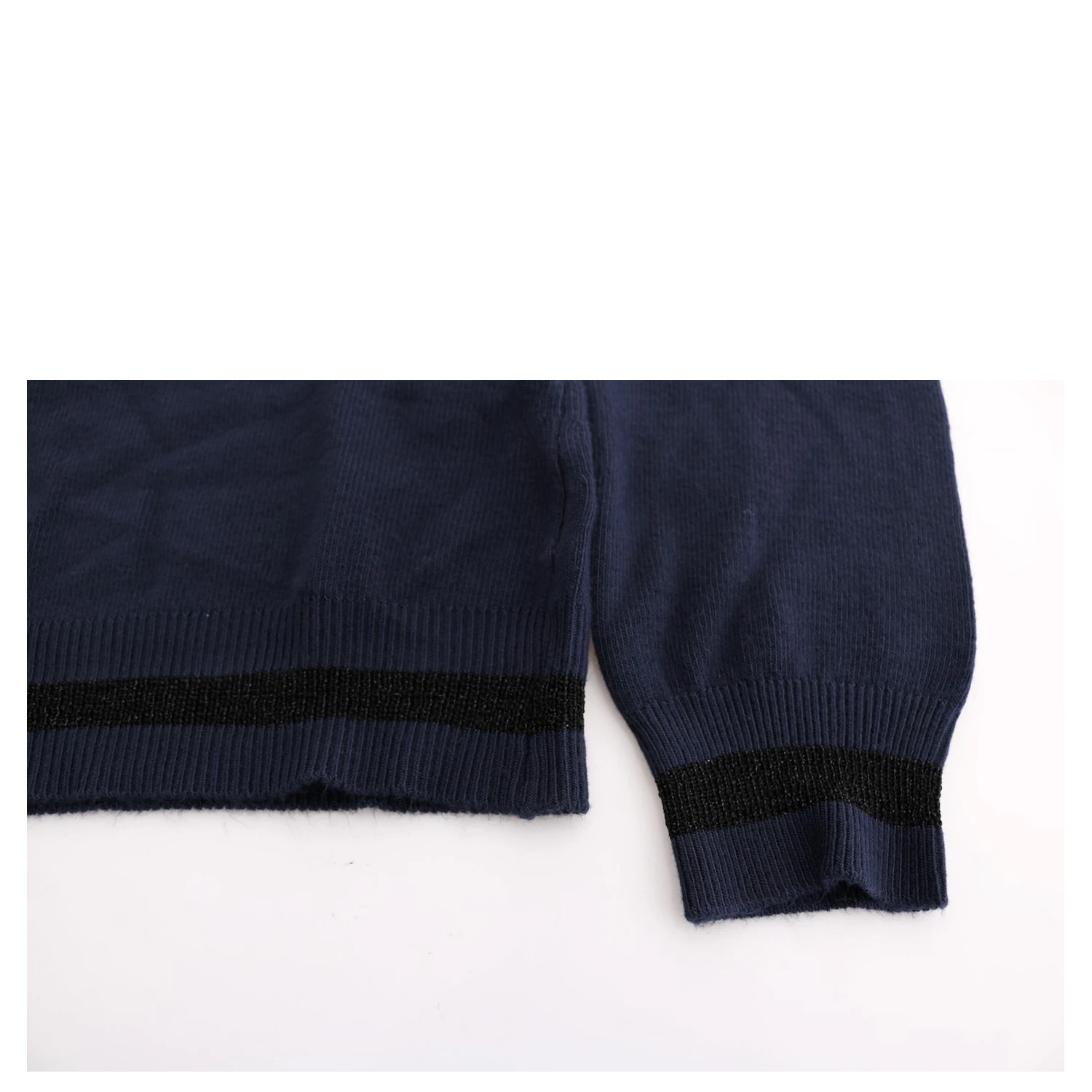 Blue V-neck Viscose Sweater