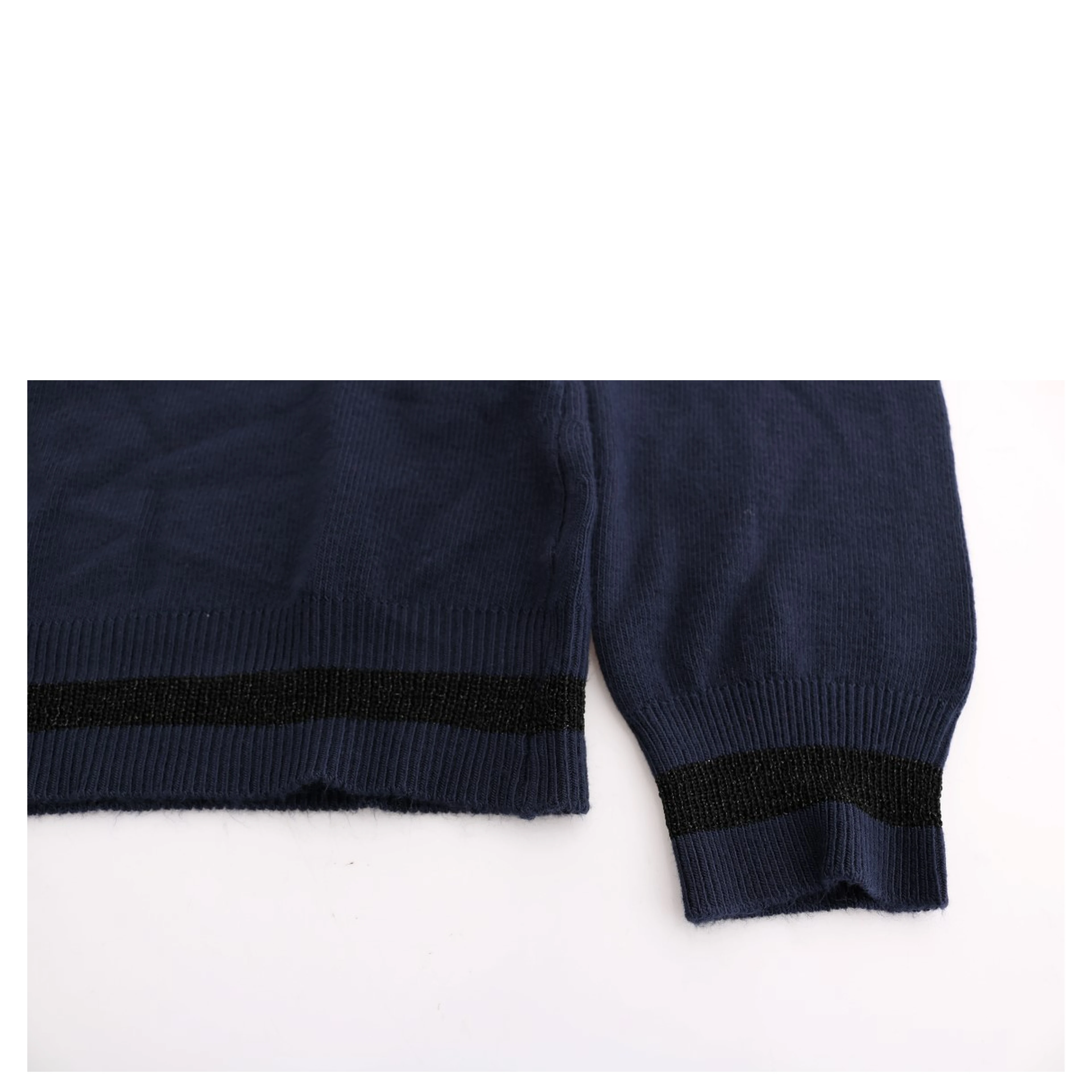 Blue V-neck Viscose Sweater