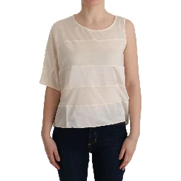 Beige Asymmetric Top Blouse