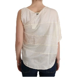 Beige Asymmetric Top Blouse