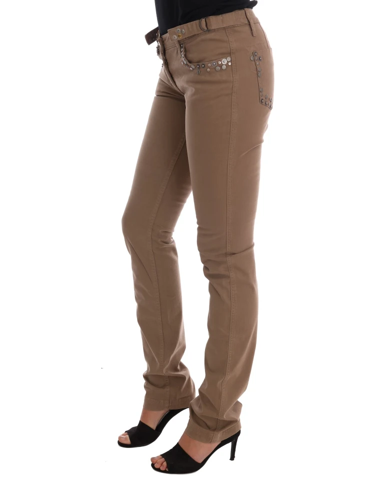 Beige Cotton Stretch Slim Fit Jeans alternative