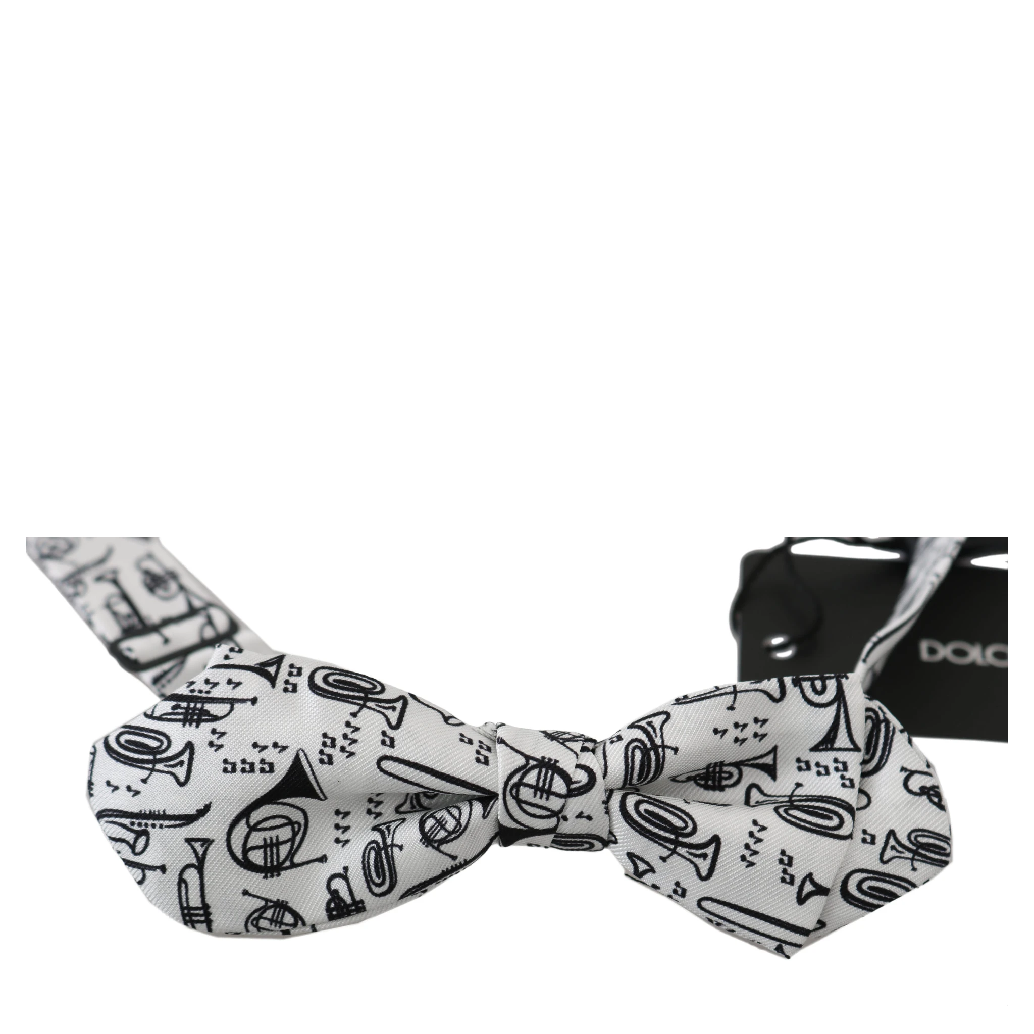 White Instruments Adjustable Neck Papillon Men Bow Tie