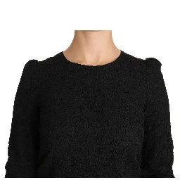 Black Floral Lace Zipper Top Blouse