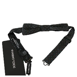 Gray Patterned Mens Necktie Papillon 100% Silk Bow Tie