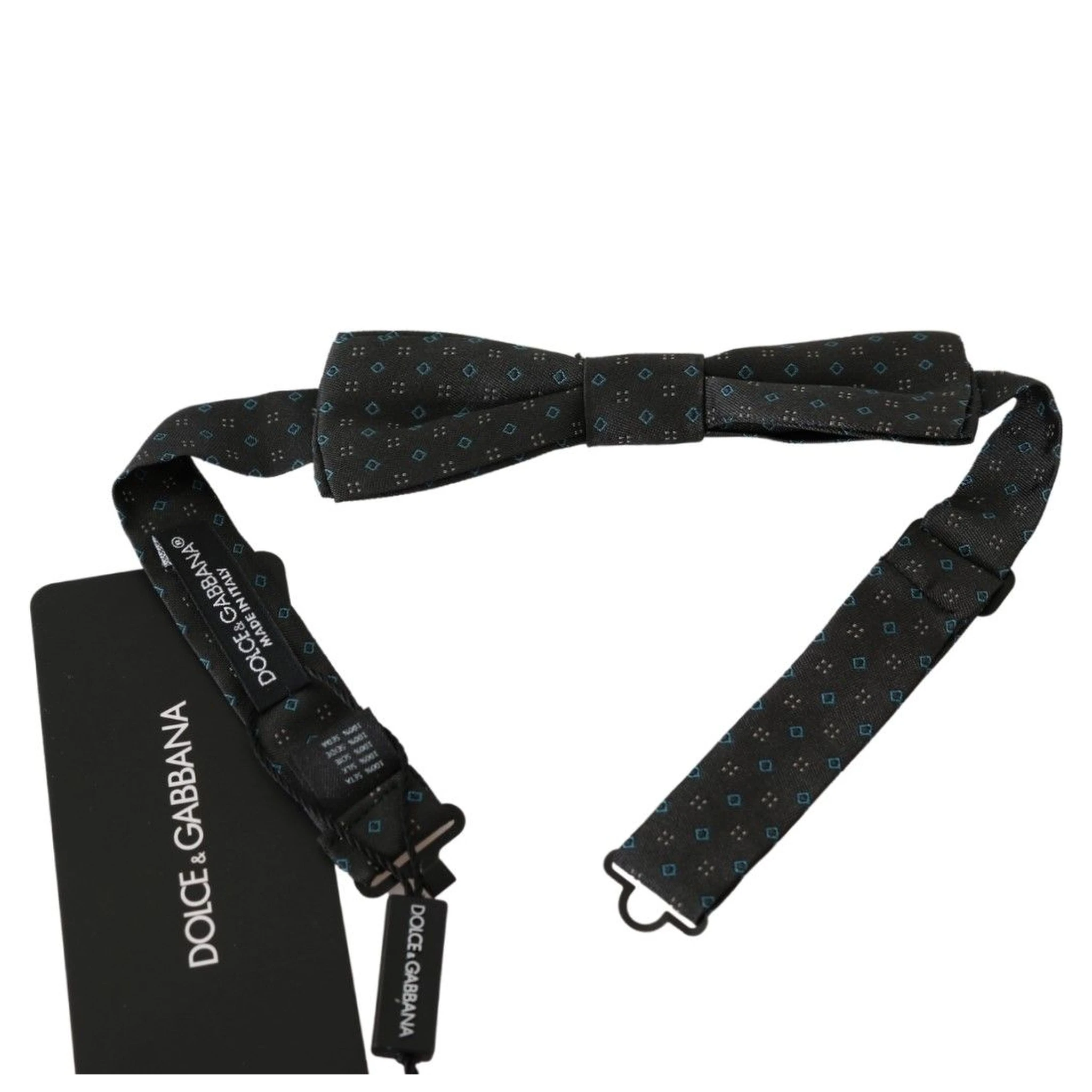 Gray Patterned Mens Necktie Papillon 100% Silk Bow Tie