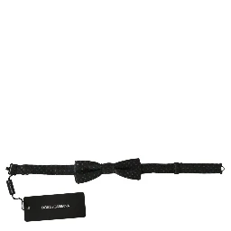 Gray Patterned Mens Necktie Papillon 100% Silk Bow Tie