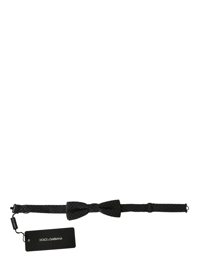 Gray Patterned Mens Necktie Papillon 100% Silk Bow Tie