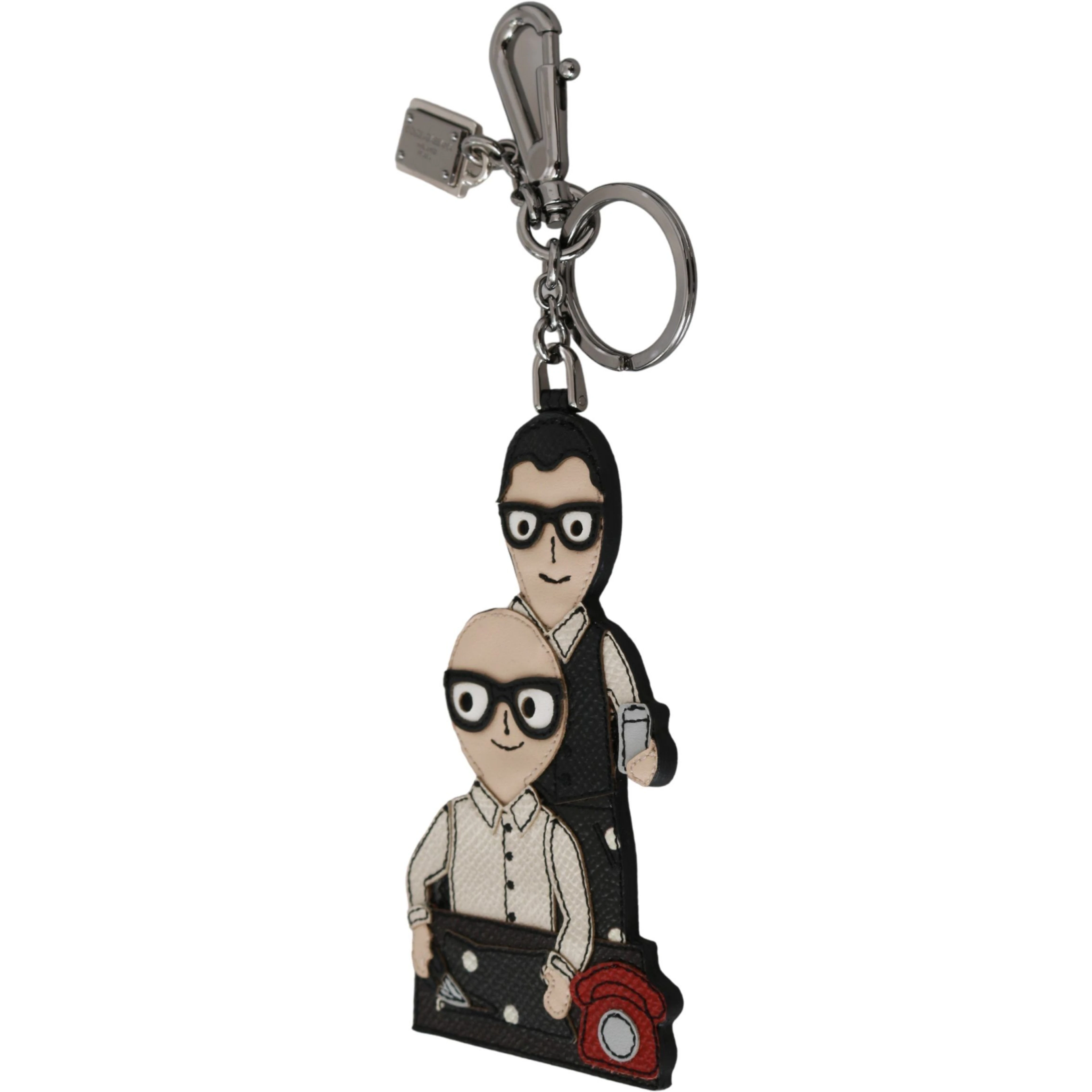 Leather Dominico Stefano #DGFAMILY Logo Badge Keychain