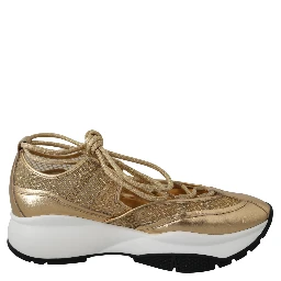Gold Mesh Leather Michigan Sneakers