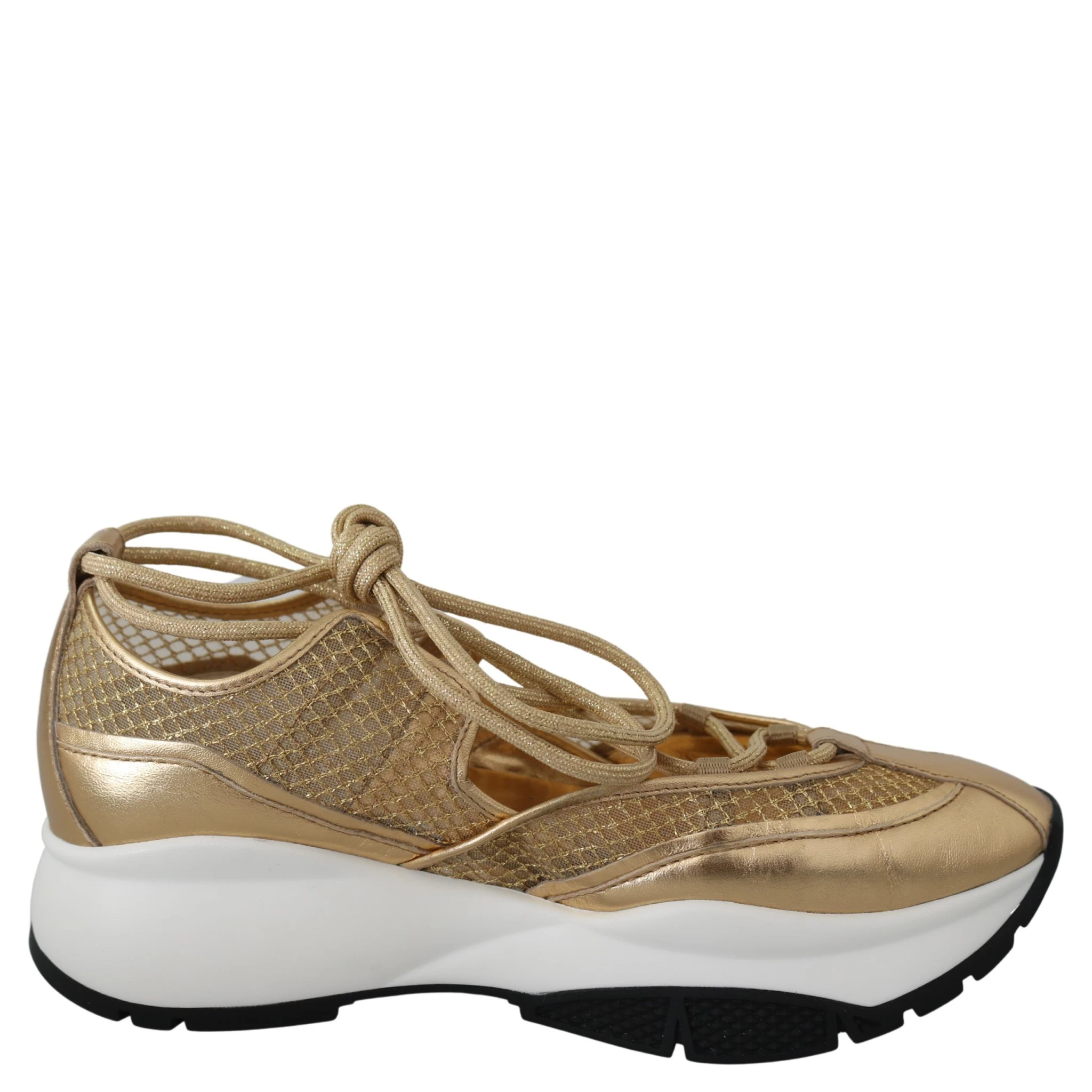 Gold Mesh Leather Michigan Sneakers